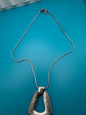 Silver Teardrop Pendant Necklace - Women Jewelry